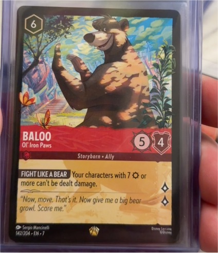 Disney Lorcana Archazia's Island #142 Baloo Ol' Iron Paws — front