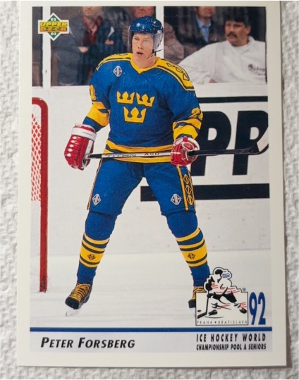 1992-93 Upper Deck #375 Peter Forsberg — front