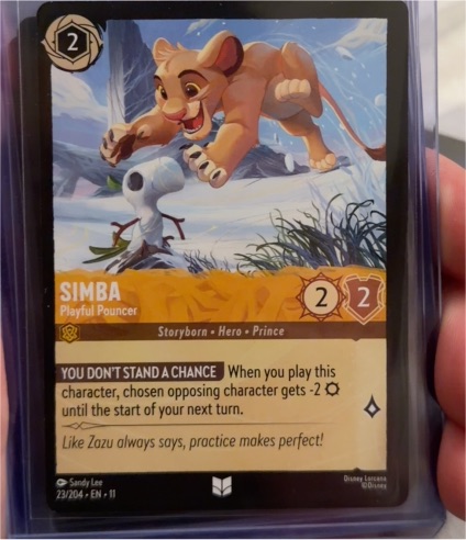 Disney Lorcana 2023 #23 Simba Playful Pouncer — front