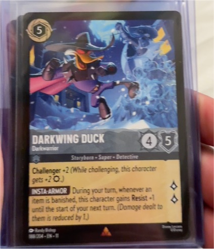 Disney Lorcana Winterspell #188 Darkwing Duck - Darkwarrior — front