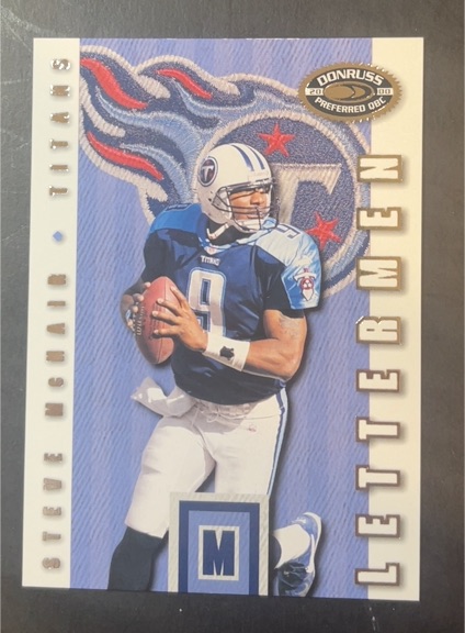 2000 Donruss Preferred Lettermen #LM49 Steve McNair — front