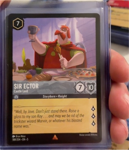Disney Lorcana Shimmering Skies #188 Sir Ector Castle Lord — front