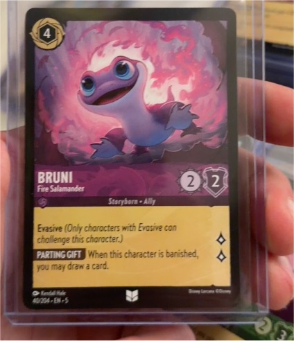 Disney Lorcana Shimmering Skies #40 Bruni Fire Salamander — front