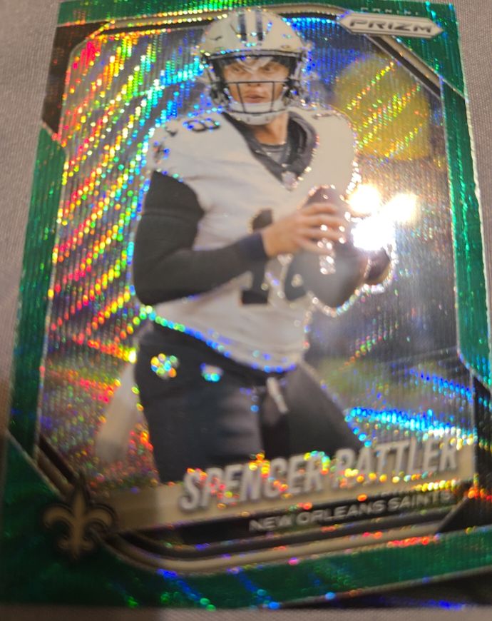 2024 Panini Prizm #388 Spencer Rattler Green Wave Prizm Rookie — front