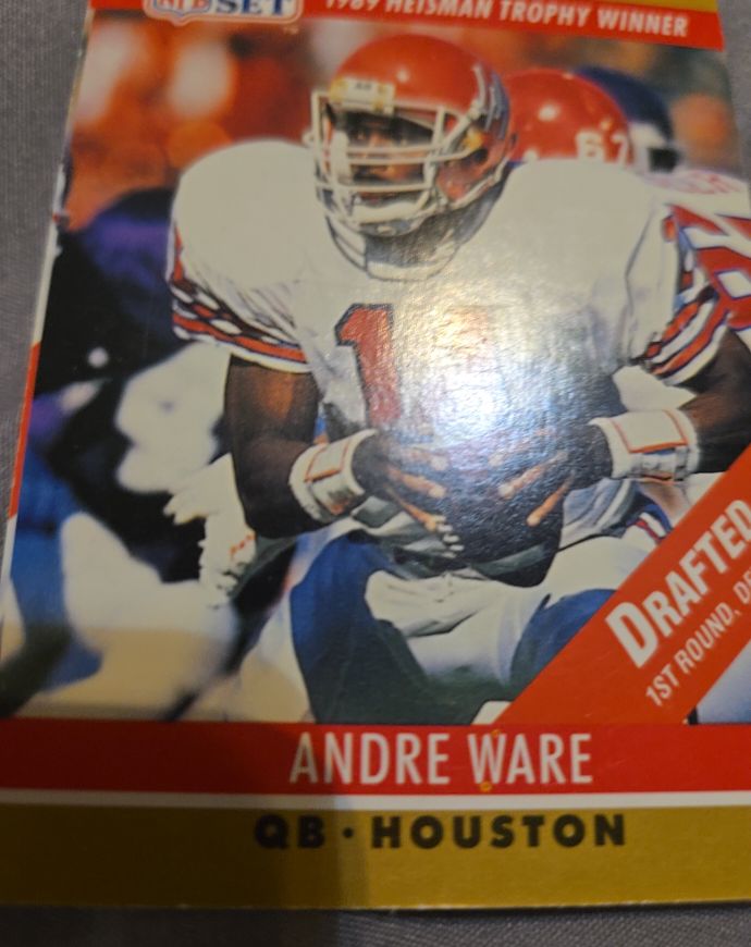 1990 Pro Set #19 Andre Ware Rookie Card Houston Cougars Heisman Trophy Winner — front