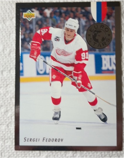 1992-93 Upper Deck #E1 Sergei Fedorov Euro Stars — front