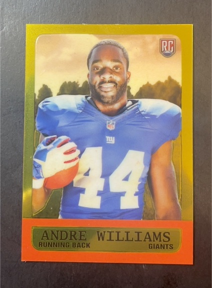 2014 Topps Chrome 1963 Mini #29 Andre Williams Rookie RC Giants Football Card — front