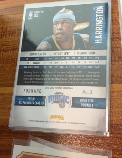 2012-13 Panini #35 Al Harrington — front
