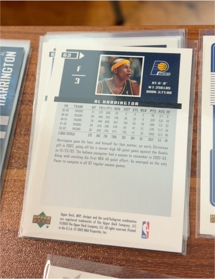 2003 Upper Deck #62 Al Harrington — front