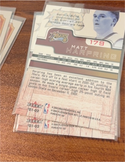 2001 Fleer #179 Matt Harpring — front