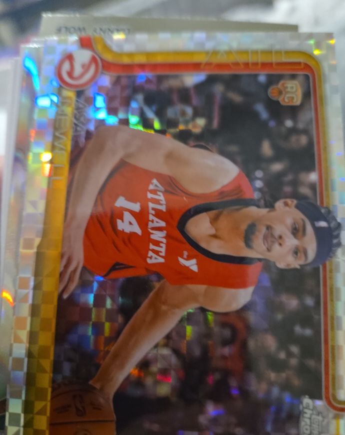 2025-26 Topps Chrome #273 Asa Newell Rookie X-Fractor Atlanta Hawks — front