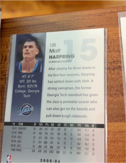 2005-06 Fleer Focus #135 Matt Harpring — front