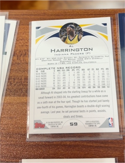 2004-05 Topps #59 Al Harrington — front