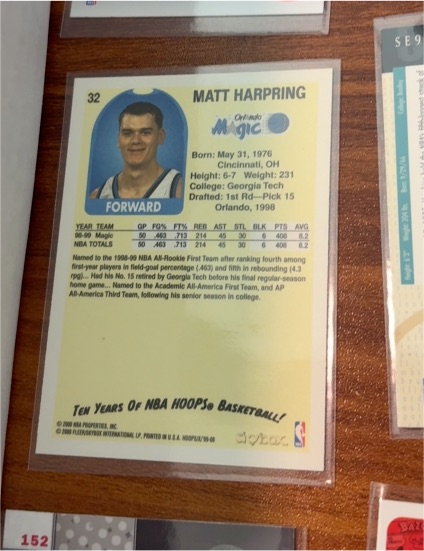 1999-00 Skybox NBA Hoops #32 Matt Harpring — front