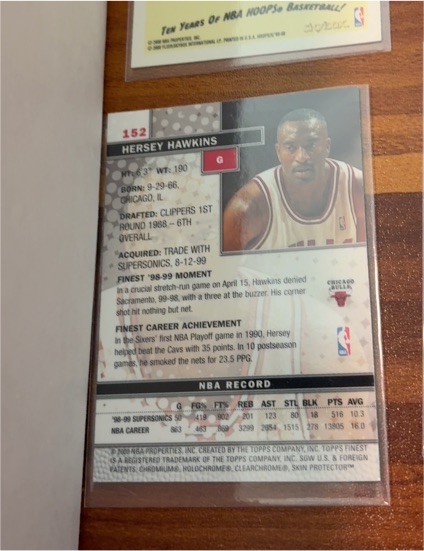 1998 NBA Hoops #152 Hersey Hawkins — front