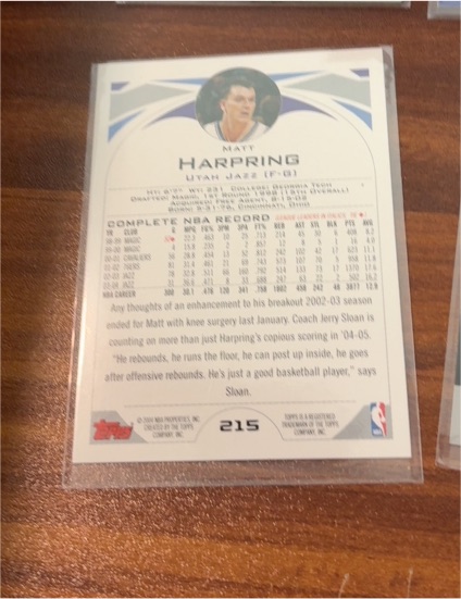 2004 Topps #215 Matt Harpring — front