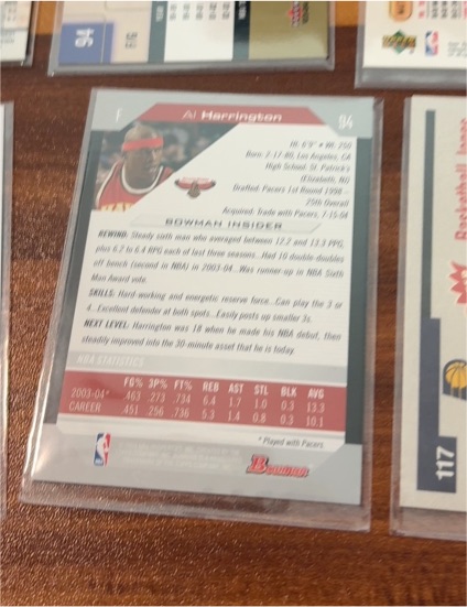 2004-05 Bowman Draft #94 Al Harrington — front