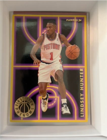1993-94 Fleer First Year Phenoms #3 Lindsey Hunter — front