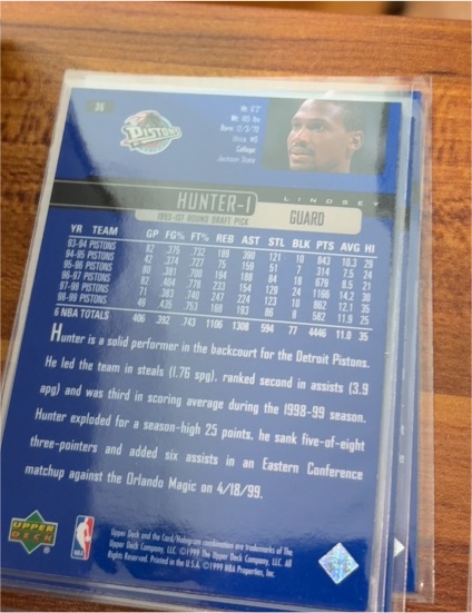 1997 Upper Deck #35 Lindsey Hunter — front