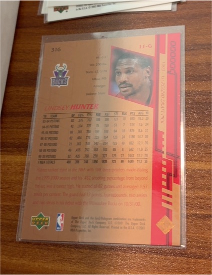 2000 Upper Deck #316 Lindsey Hunter — front