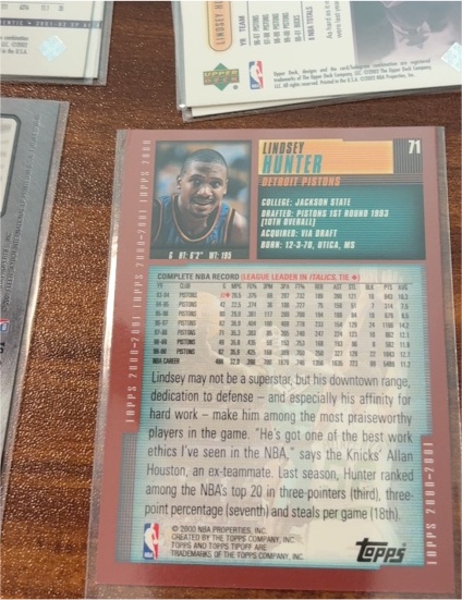 2000 Upper Deck #71 Lindsey Hunter — front