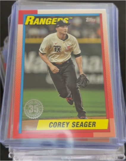 2025 Topps Series 1 1990 35th Anniversary #T90-4 Corey Seager — front