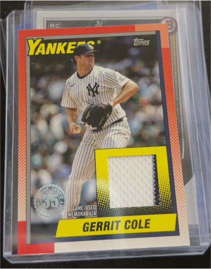 2025 Topps Series 1 1990 Topps Baseball Relic #T90R-GC Gerrit Cole — front