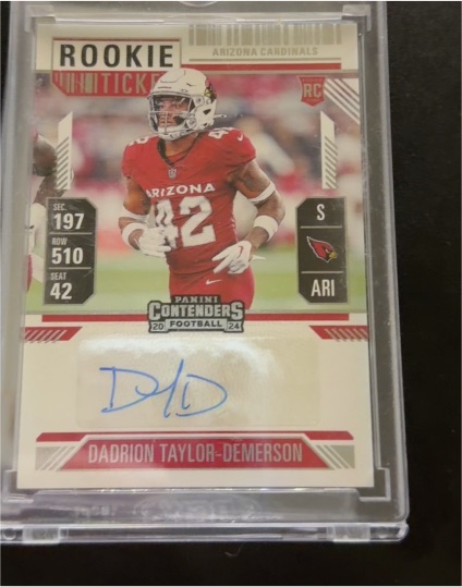 2024 Panini Contenders Rookie Ticket #235 Dadrion Taylor-Demerson — front