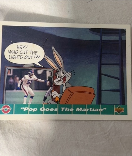 1992 Upper Deck Comic Ball IV #6 Lawrence Taylor Bugs Bunny Pop Goes the Martian — front
