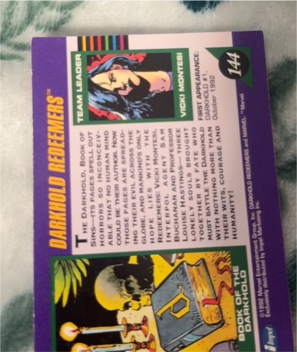 1992 Marvel Universe Series 3 #144 Darkhold Redeemers Vicki Montez — front