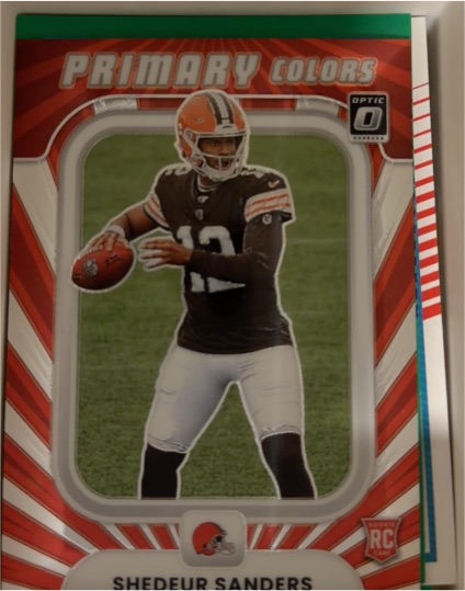 2025 Panini Donruss Optic #19 Shedeur Sanders Primary Colors Rookie — front