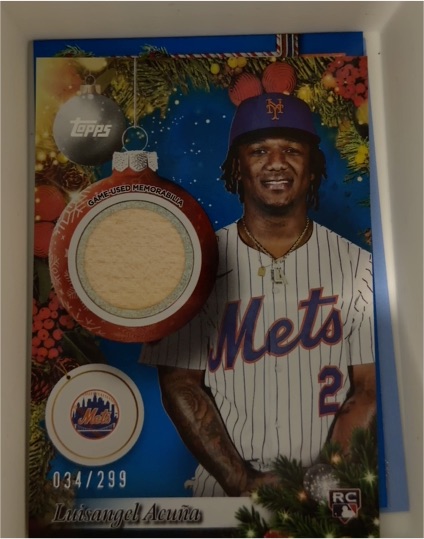 2025 Topps Holiday #PR-LA Luisangel Acuna — front