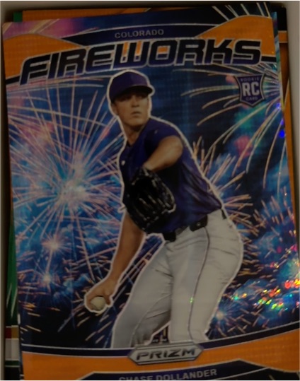 2025 Panini Prizm #16 Chase Dollander Fireworks Rookie Colorado Rockies — front