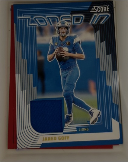 2025 Panini Score Zoned In #ZON-JGF Jared Goff — front