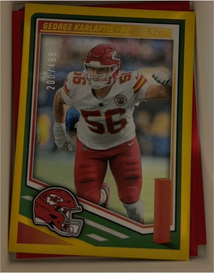 2025 Panini Score #158 George Karlaftis — front