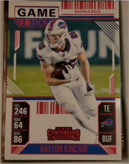 2024 Panini Contenders #12 Dalton Kincaid Game Ticket Red — front