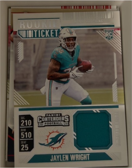 2024 Panini Contenders Rookie Ticket #RTS-JWT Jaylen Wright — front