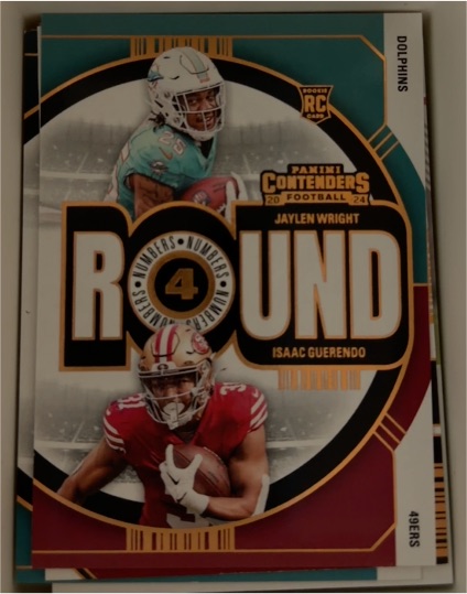2024 Panini Contenders #17 Jaylen Wright / Isaac Guerendo Round Numbers — front