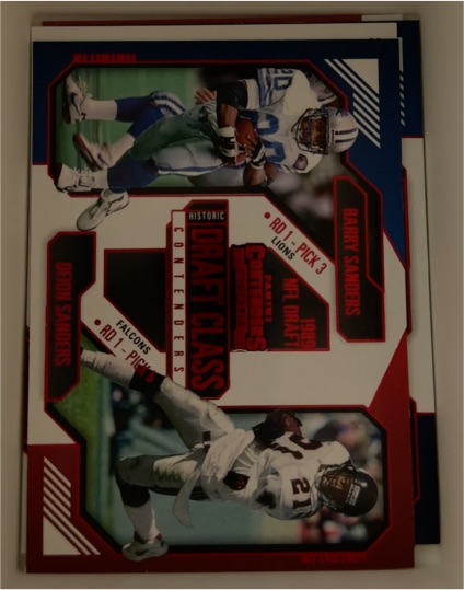 2024 Panini Contenders Historic Draft Class #11 Barry Sanders / Deion Sanders — front
