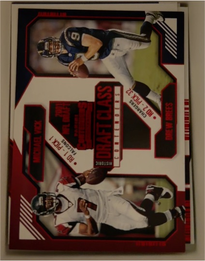 2024 Panini Contenders #19 Michael Vick / Drew Brees Historic Draft Class — front