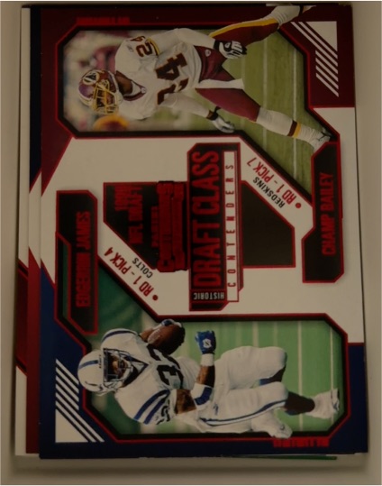 2024 Panini Contenders #18 Edgerrin James / Champ Bailey Historic Draft Class — front