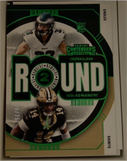 2024 Panini Contenders Round Numbers #11 Cooper DeJean Kool-Aid McKinstry — front