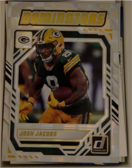 2025 Donruss #DOM-JJS Josh Jacobs Dominators — front