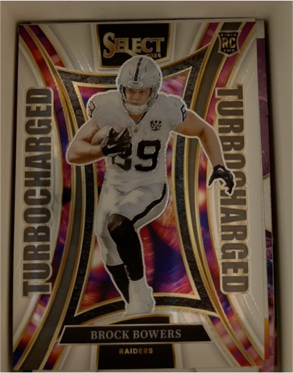 2024 Panini Select #6 Brock Bowers Turbocharged Rookie Card — front