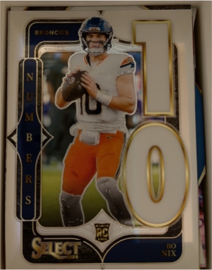 2024 Panini Select Numbers #6 Bo Nix Rookie — front