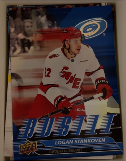 2025-26 Upper Deck Series 1 Bustle #B-12 Logan Stankoven — front
