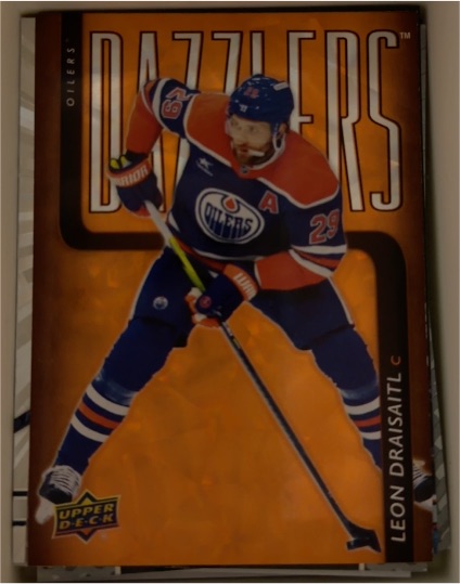2025-26 Upper Deck #DZ-1 Leon Draisaitl Dazzlers Orange — front