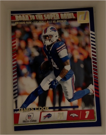 2025 Panini Donruss Road to the Super Bowl Wild Card #3 James Cook — front