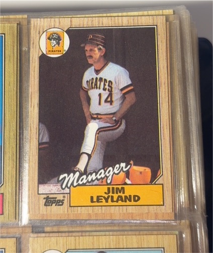1987 Topps #14 Jim Leyland — front