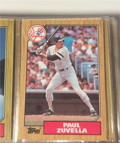 1987 Topps #1 Paul Zuvella — front